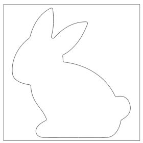 Blanko Motive "Hase", 300 gr, 20 Stück-image