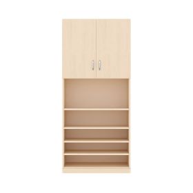 Regalschrank 180-80, 2 Türen oben, mit Holzsockel-image