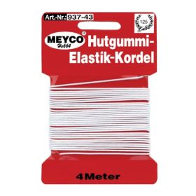 Hutgummi Elastic Kordel, 4 m, weiß-image