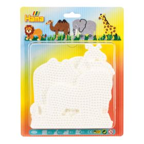Hama Stiftplatten Midi Elefant, Giraffe, Löwe, Kamel (4er Set) 15 cm-image