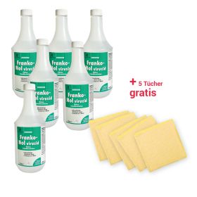 6er-Set Franko-Nol viruzid, 1 Liter + GRATIS Mikrofasertuch Colori (5er Packung)-image