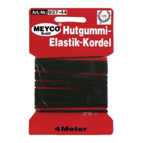 Hutgummi Elastik Kordel, 4 m, schwarz-image