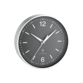 Funk-Wanduhr, Aluminium, silberfarben, Ø 19,5 cm-image