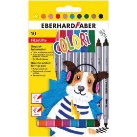 Filzstift Colori Doppelfasermaler 10er-Set, farbig sortiert-image